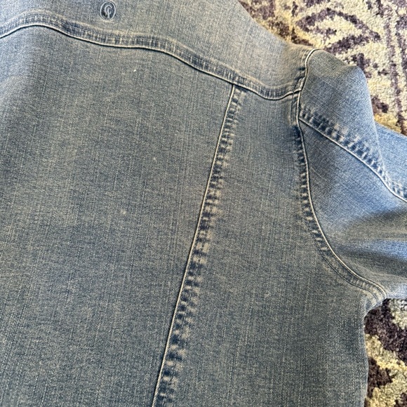 Y2K Christine Alexander Bedazzled Cropped Medium Wash Denim Jacket Size Small - Picture 5 of 7